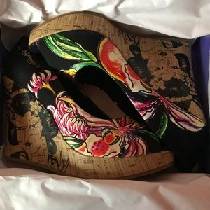 Ed Hardy Wedge Shoes